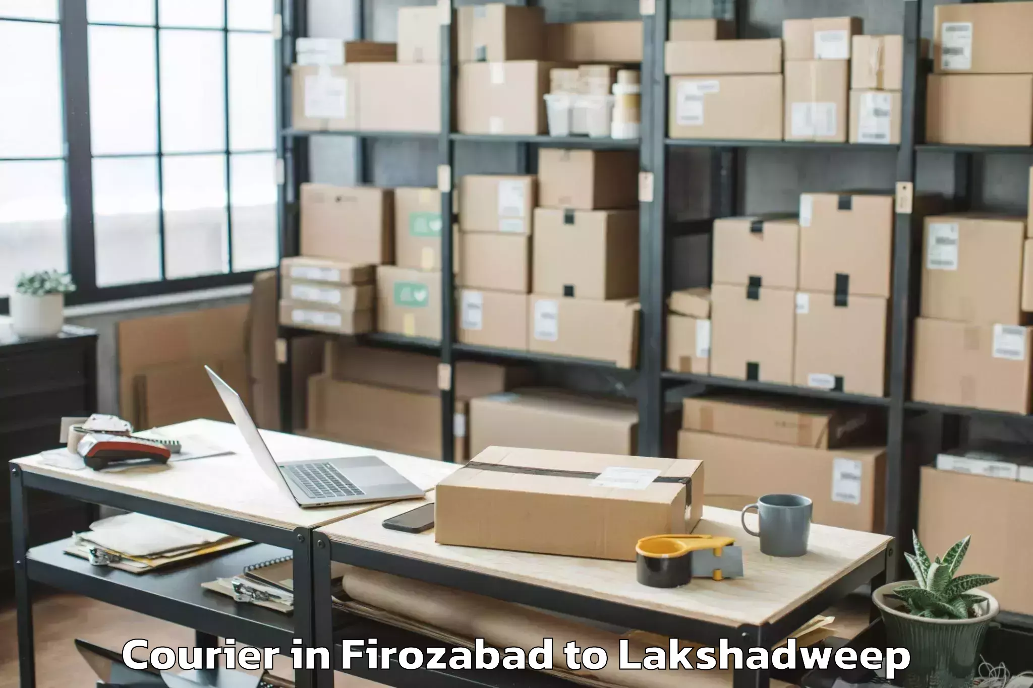 Reliable Firozabad to Chetlat Courier